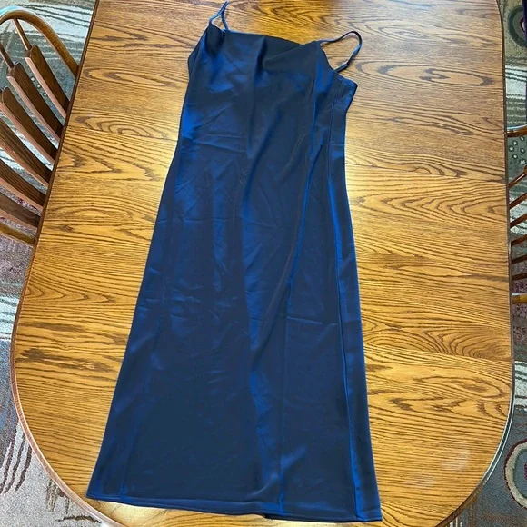 banana republic satin slip dress Banana Republic Satin Slip Dress Womens Sz 4 Rust Red Cutout Front  Bridesmaids